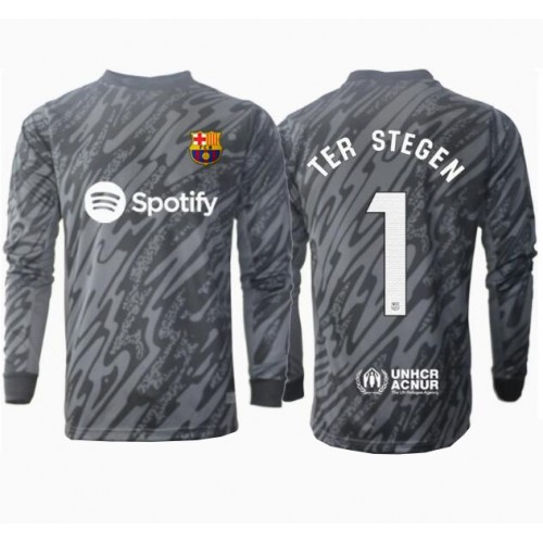 Fotbalové Dres Barcelona Ter Stegen #1 Brankářské Alternativní 2024-25 Dlouhý Rukáv